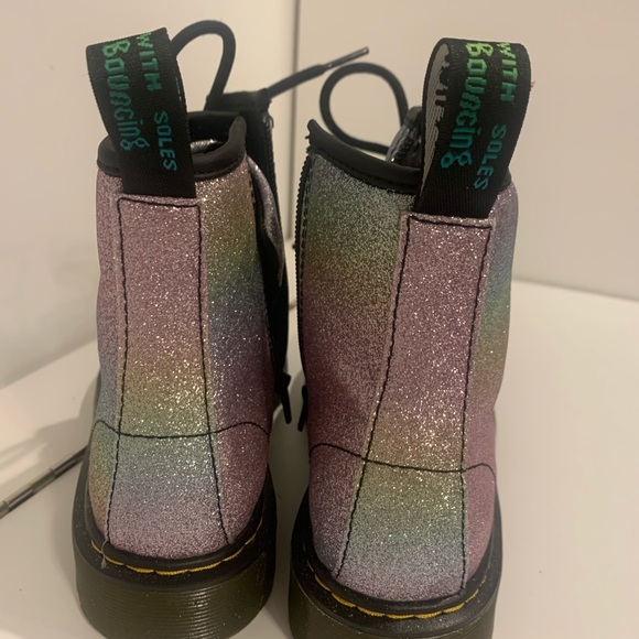 Doc Martens 1460 PASCAL RAINBOW GLITTER  BOOTS - Picture 4 of 6